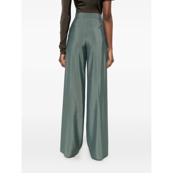 Max Mara Green Trousers - Palazzo Pants Women